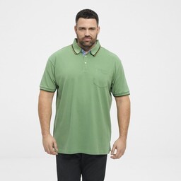 Duża Koszulka Polo Męska Zielona NORTH LATITUDE