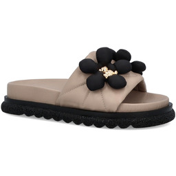 Skórzane klapki damskie - BOCCATO 475.068 BEŻOWE