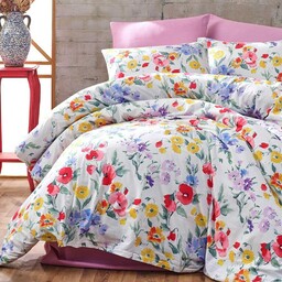 Darymex Pościel bawełniana 140x200 71484/1 biała wielokolorowa kwiaty