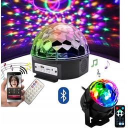 Projektor Dyskotekowy Kula Disco Reflektor Led Rgb +kula