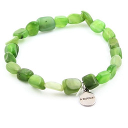 Kamienie i minerały. Bransoletka z koralików nefrytowych