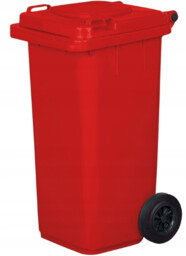 Pojemnik na odpady czerwony 120 l