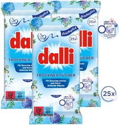 DALLI Mokre Chusteczki Zapachowe do Suszarki na Pranie