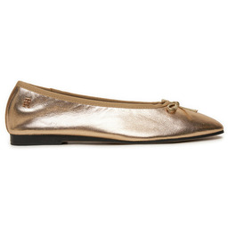 Baleriny Tommy Hilfiger Ballerina Soft Leather Metallic FW0FW08452