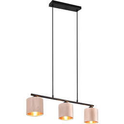 Trio Leuchten Julieta 319000344, matowy czarny metal, welur
