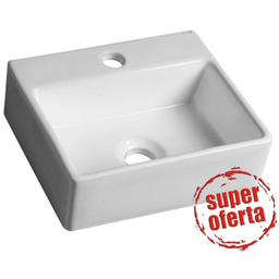 Mała umywalka 33,5x11,5x29cm do postawienia/zawieszenie , biała GIULIA