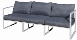 Biała sofa trzyosobowa 204cm aluminiowa na taras