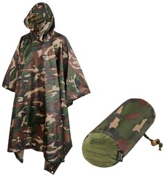Brandit Poncho Przeciwdeszczowe Rip-Stop Woodland