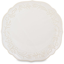 Talerz płytki z porcelany kremowy 25,5 cm 6