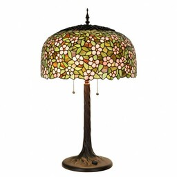 Lampa Stołowa Tiffany w Kwiaty A Clayre &