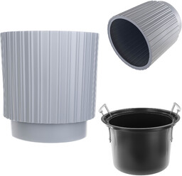 Doniczka na kwiaty Morley 30 cm platynowa