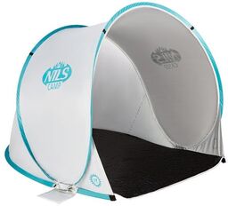 NC3173 SZARO-TURKUSOWY NAMIOT PLAŻOWY SAMOROZKŁADAJĄCY PODŁOGA NILS CAMP
