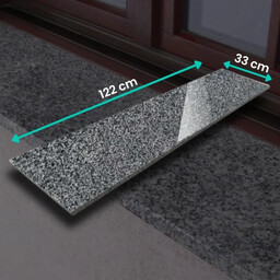 Parapet granitowy grafitowy polerowany G654 NEW 122x33x2 cm