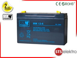 Akumulator MW 12-6 AGM 6V 12Ah MW Power