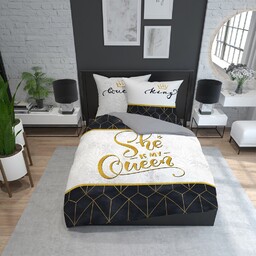 Detexpol Pościel bawełniana 220x200 She is my Queen