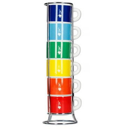 Zestaw filiżanek do espresso na stojaku Bialetti Color