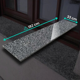 Parapet granitowy grafitowy polerowany G654 NEW 182x33x2 cm