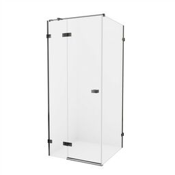 Kabina prysznicowa stal szczotkowana lewa 110x80 cm EXK-3337
