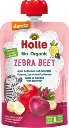 Holle Mus buraczana zebra jabłko banan burak bez