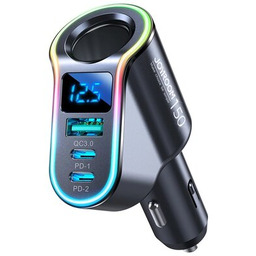 JOYROOM Ładowarka samochodowa JR-CL21 4w1 150W Czarny