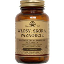 SOLGAR Włosy, Skóra, Paznokcie, 60 tabletek
