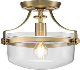 Rustykalna lampa sufitowa Penn Station QZ-PENN-STATION-F-BB Quoizel przezroczysta