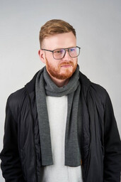 Szalik Męski Klasyczny Brdrene S6 Ciemnoszary
