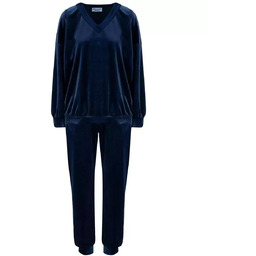 Komplet dresowy bluza spodnie welur gładki-L/XL