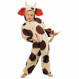 Strój Krowa Brązowa 122/128 Krówka Rogi Bal