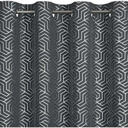 EUROFIRANY Zasłona Semi 140 x 250 cm Stalowo-srebrny