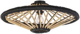 QAZQA Orientalna lampa sufitowa bambusowa z czarnym 60