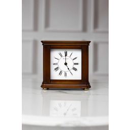 ZEGAR STOJĄCY z drewnianą brązową ramą klasyczny