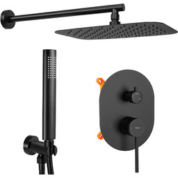 Rea Zestaw Prysznicowy Natryskowy REA OVAL Czarny BOX