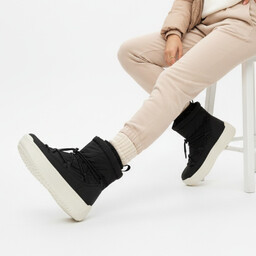 Filippo Czarne Śniegowce Ciepłe Buty Damskie Na Platformie