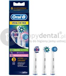 Zestaw końcówek do szczoteczek BRAUN Oral-B 3 in