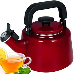 Czajnik Z Gwizdkiem Emaliowany Na Indukcję Moderno Czerwony