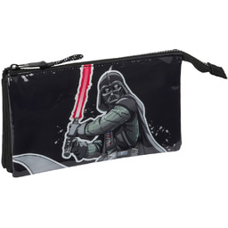 Piórnik Podwójny Star Wars The fighter Czarny 22