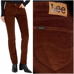 Lee Marion Straight Luxe Brown damskie proste spodnie