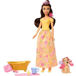 Mattel Disney Princess Lalka Bella i piesek ze