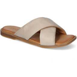 Modne Beżowe Klapki Venezia Ze Skóry Licowej Venezia