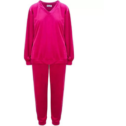 Komplet dresowy bluza spodnie welur gładki-2XL/3XL