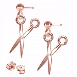 Kolczyki Pozłacane z Nożycami dla Fryzjerki Nożyczki Fryzjer