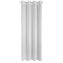 Eurofirany Firana 140x250 Alicja biała ze srebrną nicią