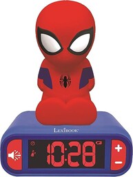 Lexibook, Spider-Man, Budzik z lampką nocną, dźwięki