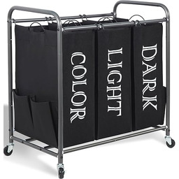 STORAGE MANIAC 3-częściowy organizer na pranie, 3-workowy kosz