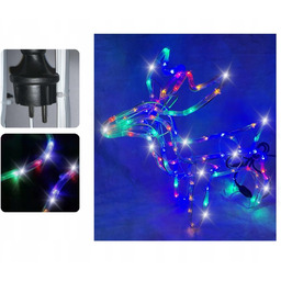 Renifer Led 55 CM Multikolor Flash (zimna Biel)