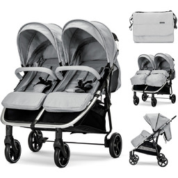 PODWÓJNY WÓZEK SPACEROWY SPACERÓWKA DLA BLIŹNIAKÓW DO 22KG