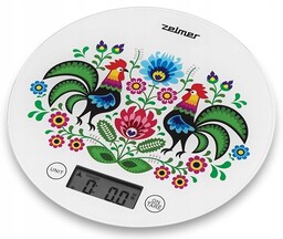 Waga kuchenna szklana ZKS1611 LCD Szkło hartowane 3g-5kg