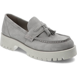 Szare Mokasyny Nessi Damskie Modne Buty