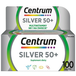 CENTRUM Silver 50+ witaminy suplement diety 100 tabletek